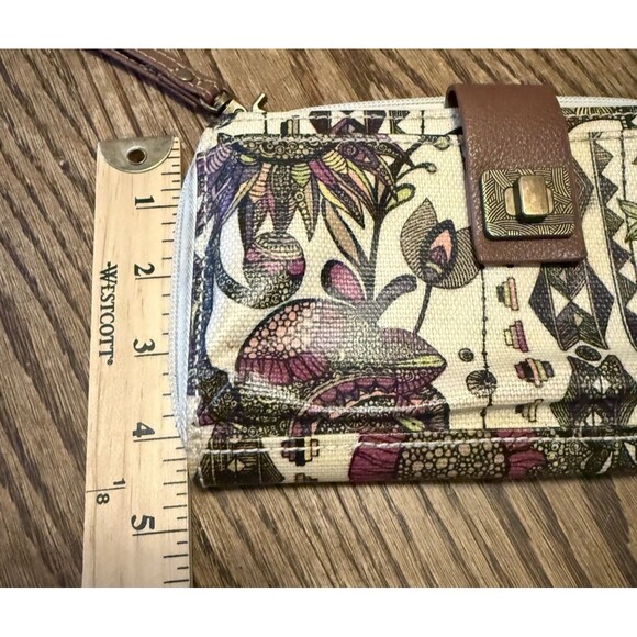 Sakroots Wristlet Wallet  Multicolor Owl Floral Design - Picture 10 of 10